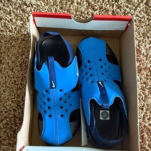 Nike Vibrant Blue Perforated Sandals